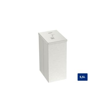 Imagem de LIXEIRA INOX LUZ SLIM TRAMONTINA COM ACABAMENTO SCOTCH BRITE 5,5 L 94540/029