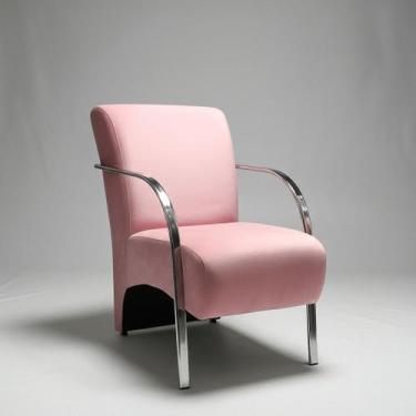 Imagem de Poltrona Decorativa para Consultório e Escritório com Braços em Alumín