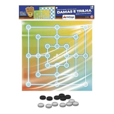 Imagem de Jogo De Tabuleiro Damas E Trilha 24 Peças Xalingo-Unissex