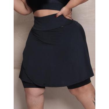 Imagem de Bermuda transpassada plus size M ao G3 academia moda modesta evangélic