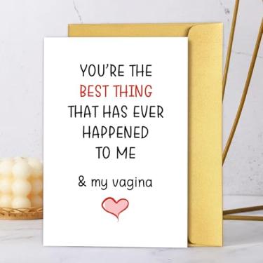 Imagem de Cartão de aniversário sujo para marido da esposa, cartão de aniversário impertinente para namorado da namorada, cartão de dia dos namorados atrevido para ele, Best Thing Happened to Me
