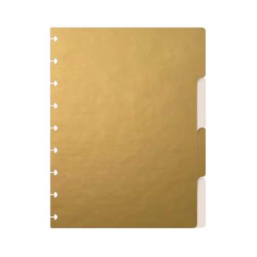 Imagem de Divisórias Iscool Para Caderno De Disco M Solid Metallic Gold e Nude