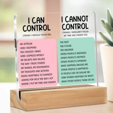 Imagem de Decoração de saúde mental terapeuta decoração de escritório para terapia conselheiro controle você mesmo sinal acrílico agradecimento presente para terapeuta 08