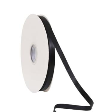 Imagem de Fita de cetim rosa claro de 0,9 cm x 100 m rolo de fitas finas de tecido sólido para embrulho de presente balões de cabelo florais artesanato festa casamento decoração buquê de dia dos namorados