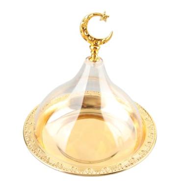 Imagem de YOUTHINK Prato de Servir Cúpula Cloche Com Base de Aço Inoxidável, Suporte Elegante para Bolo e Travessa para Festas e Reuniões