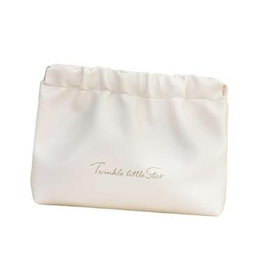 Imagem de Bolsa de cosméticos de couro para bolsa, bolsa de moedas, batom, acessórios cosméticos organizador, Branco, Cosmetic_case