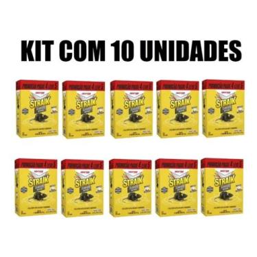 Imagem de Straik Isca Elimina Ratos Cerais C/ Amargante Kit 10 Caixas