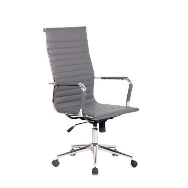 Imagem de Cadeira de Escritório Presidente Giratória com Relax New Best Cinza - 
