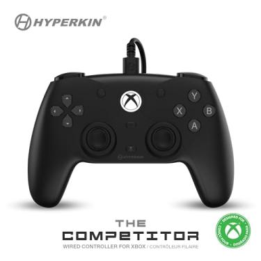 Imagem de Hyperkin Competitor Wired Controller - Officially licensed Controller for use with Xbox Series X|S, Xbox One, Windows 10|11, PC, Video Game Controller with Hall Effect Sticks, 3.5MM. (Black)