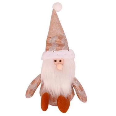 Imagem de Papai Noel Boneco de Tecido Enfeite Natalino Sentado 18cm - Zein Impor