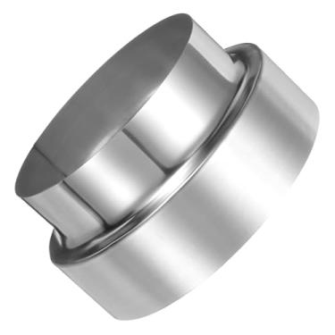 Imagem de PATIKIL Conector redutor de adaptador de escapamento de 15 cm ID para 14 cm OD, acoplador de duto redondo universal de tubo de fogão de aço inoxidável para aquecedores de água, fogões de madeira