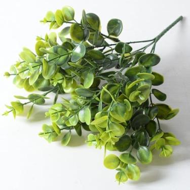 Imagem de Pequenas plantas artificiais em vasos de eucalipto para prateleira, mesa, banheiro, casa de fazenda, quarto, decoração de mesa de centro