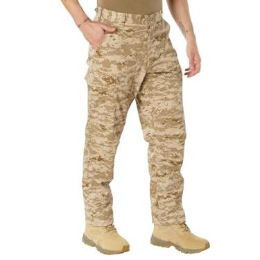 Imagem de Calça cargo militar Rothco Camo tática BDU (uniforme de batalha), Reta, Desert Digital Camo, Small