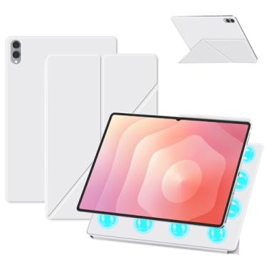 Imagem de Capa para tablet Samsung Galaxy Tab S11 Ultra 2025 de 14,6 polegadas – Capa protetora magnética destacável com fecho de dois lados, suporte dobrável em Y, design de dissipação de calor (branca)