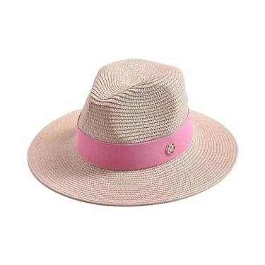 Imagem de Chapéu Panamá de Palha - Unissex, para Verão, Praia e Viagem, 56-58cm,