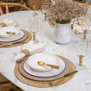 Imagem de Sousplat Copa E Cia Domu Rattan Trance Cream