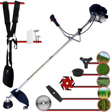 Imagem de Roçadeira 43cc Rt43lb25a C- Facas 2p, 3p, 6p, 40d + Carretel