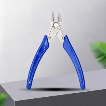 Imagem de 1 peça de cortador de descarga de aço inoxidável cortador de cabo lateral alicate de corte de aço para fabricação de joias