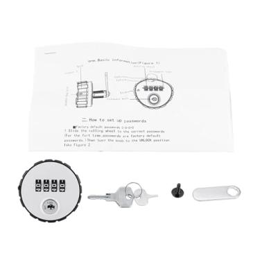 Imagem de Domary Armário de Câmera de Combinação de Código de Liga de Zinco Digital Fechadura Segura Com Senha Conveniente Com Chaves para Caixa de Metal, Gavetas, Armários Escolares, (Espessura de instalação