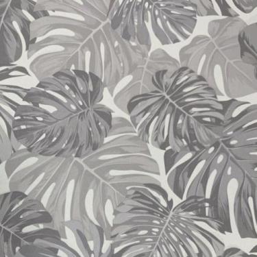 Imagem de Papel De Parede Santorini Folhagem Branco - 10m X 0.53m - Yulan