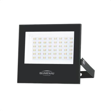 Imagem de Refletor Blumenau De Led Slim 50W Preto Bivolt 4100K - Blumenau Ilumin
