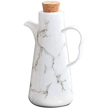 Imagem de Garrafa dispensadora de azeite de oliva, garrafa de óleo com molho de soja de cortiça e vinagre de galheteiro, recipiente dispensador de condimentos líquidos para garrafa de tempero de vinagre de