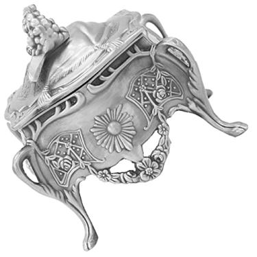 Imagem de BSNANCA Caixa de anel vintage caixa de joias de metal pequena caixa de armazenamento de bugigangas caixa de presente de lembrança caixa de presente anéis brincos suporte de colar para presente de