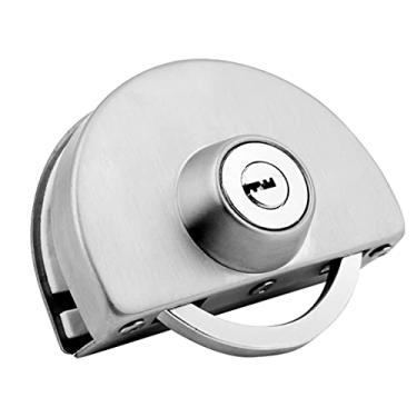 Imagem de 1 conjunto de fechadura de porta de vidro Dou aço inoxidável Dou Bolt fechadura de porta deslizante 10-12 mm segurança de vidro de escritório