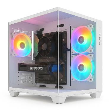 Imagem de PC Gamer Skill Aquarium, AMD Ryzen 5 5600GT, 16GB 3200MHz, Geforce RTX 3050 8GB, SSD 1TB M.2, Branco SKA068