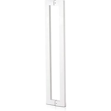 Imagem de Puxador de porta puxador de porta de celeiro de madeira de vidro, puxador de porta de entrada resistente comercial com encaixe de instalação, maçaneta de porta push pull exterior interior er 120 cm/47