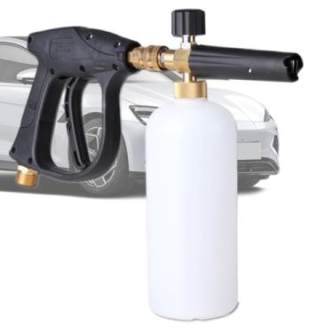 Imagem de Canhão de espuma para mangueira | Canhão de espuma de mangueira de água, acessórios de mangueira de alta pressão, bicos de lavagem, ferramentas de detalhes para veículos, todos os trabalhos de limpeza