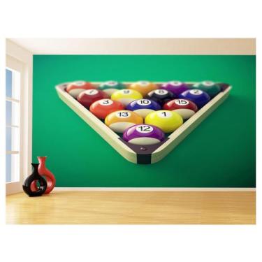 Imagem de Papel De Parede 3D Salão De Jogos Bilhar Sinuca 3,5M Jcs22 - Você Deco