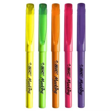 Imagem de BIC Marca-Texto Briteliner 5 Cores Fluorescentes Ponta Chanfrada
