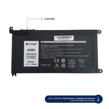 Imagem de Bateria para notebook compatível com Dell Inspiron P69G WDX0R  3700 mA