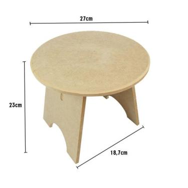 Imagem de Banco Baixo de Madeira MDF com 23 cm Altura - MAD. CARMINDO