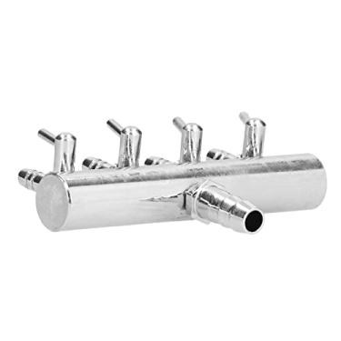 Imagem de Naroote Válvula Divisora ​​de Tanque de Peixes Ajustável Feita de Material de Aço Inoxidável Seguro, Fácil de Operar, Estritamente Selada para Fornecimento de Ar Contínuo, Adequada para Entusiastas