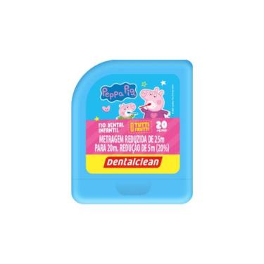 Imagem de Fio dental infantil peppa pig tutti frutti 20m - dentalclean, Azul