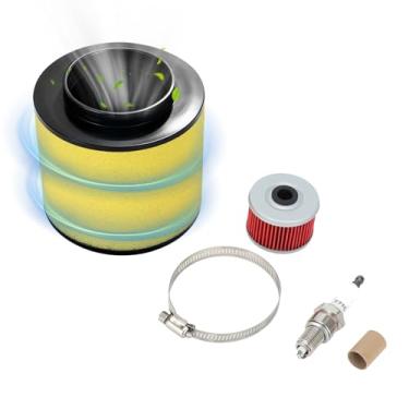 Imagem de Wacece Kit de ajuste de filtro de ar, filtro de óleo e vela de ignição ATV para TRX250EX TRX250X Recon 250 TRX250TE TRX250TM