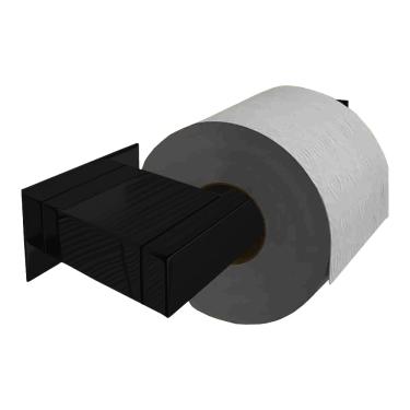 Imagem de Porta Papel Higiênico Aço Inox Preto Fosco