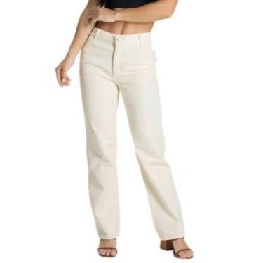 Imagem de Calça Sarja Sawary Reta - 281488 - amarelo 42-Feminino