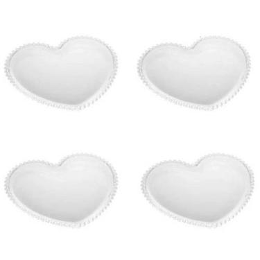 Imagem de Conjunto 4 Pratos Cristal Coração Pearl - Wolff
