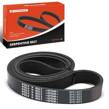 Imagem de A-Premium Correia de transmissão serpentina resistente compatível com Ford LT8000F/LTS8000F 1995 e Mack MRU 2011, LEU 2011/2016 e Peterbilt 357 1997-2002, 362 377 1997-1998, 385 1996 2002, 8,3L 8,9L