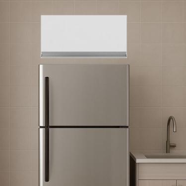 Imagem de Armário Cozinha Aéreo Geladeira 60cm Basculante Leticia A01 - D'rossi Amendoa E Preto