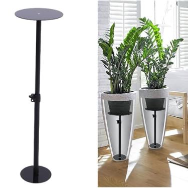Imagem de Tnfeeon Risers de Plantas Ajustáveis ​​para Vasos Internos, Inserções de Elevação de Plantas Risers de Pote para Recipiente de Plantador Cônico Alto Interno e Externo, Inclui Placas de (Curto 11,4-19,6 pol.)