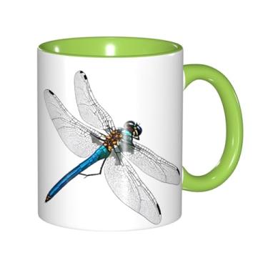 Imagem de Zeraoke Caneca de café criativa com estampa de libélula fofa, personalizada, presente para a família, tamanho de 325 ml, unissex
