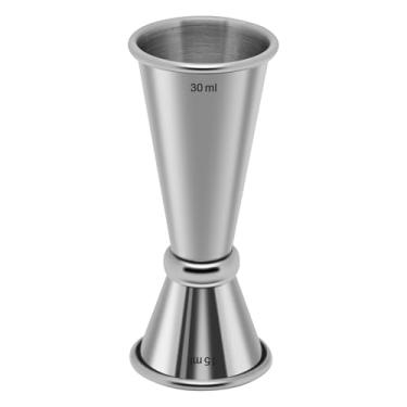 Imagem de Balão duplo enrolado de aço inoxidável 304, coqueteleira, copo de medição estilo japonês, ferramenta para bartender, bartender, jiggers, medidas de onças, marcações de bebidas alcoólicas (15 ml x 30