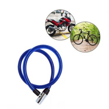 Imagem de Cadeado Flexível Para Moto Com Chave Trava Segurança 1M