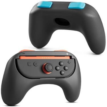 Imagem de FUNDIARY Controller Grip Compatible with Nintendo Switch 2(2025), Wear-Resistant & Anti-Slip Controller Grips Handle for Switch 2 Controller Accessories Bundle with Switch 2 Grips Holder - Black