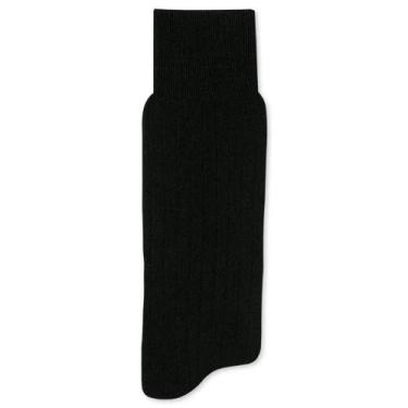 Imagem de Meia Social Cano Longo Mash Poliamida Punho Canelada, Preto