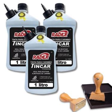 Imagem de Kit 3 Tintas Para Almofada De Carimbo Recarregável 1 Litro Cada Secage